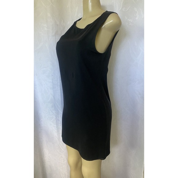 ALICE + OLIVIA Black Trina Bow Back Silk Mini Dress Sleeveless Cut Out S… - Picture 4 of 7